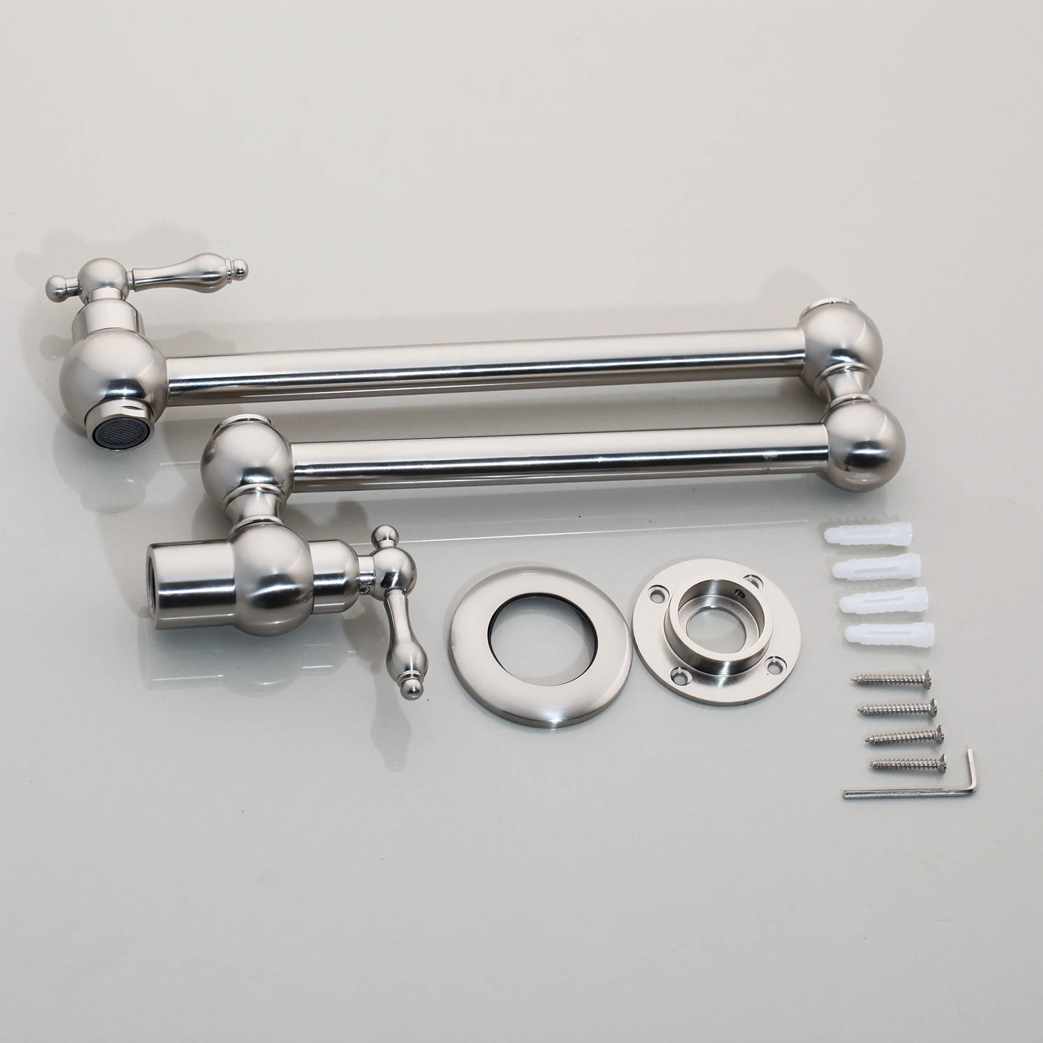 Поворотный Смеситель для кухонной раковины из никеля однорычажный кран твердой