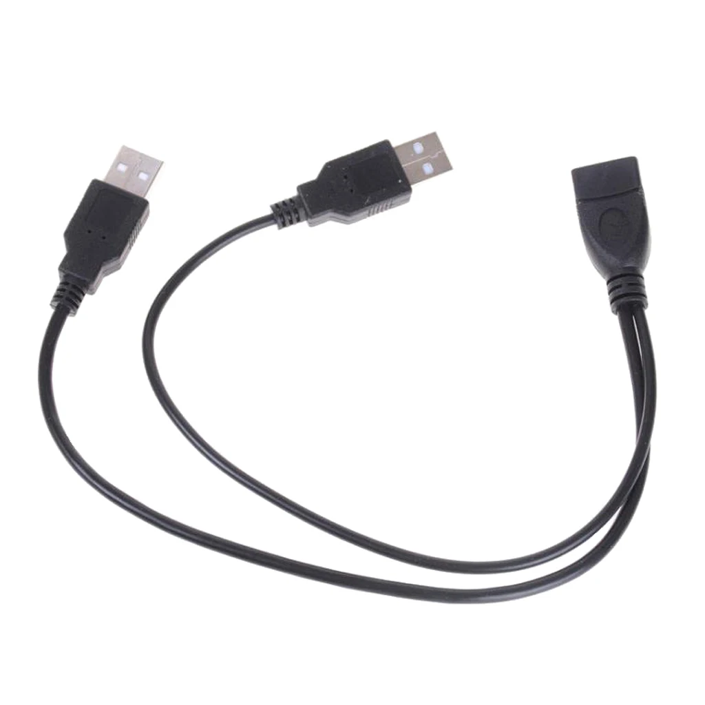 USB 2 0 Женский двойной сплиттер папа Y удлинитель данных зарядный кабель