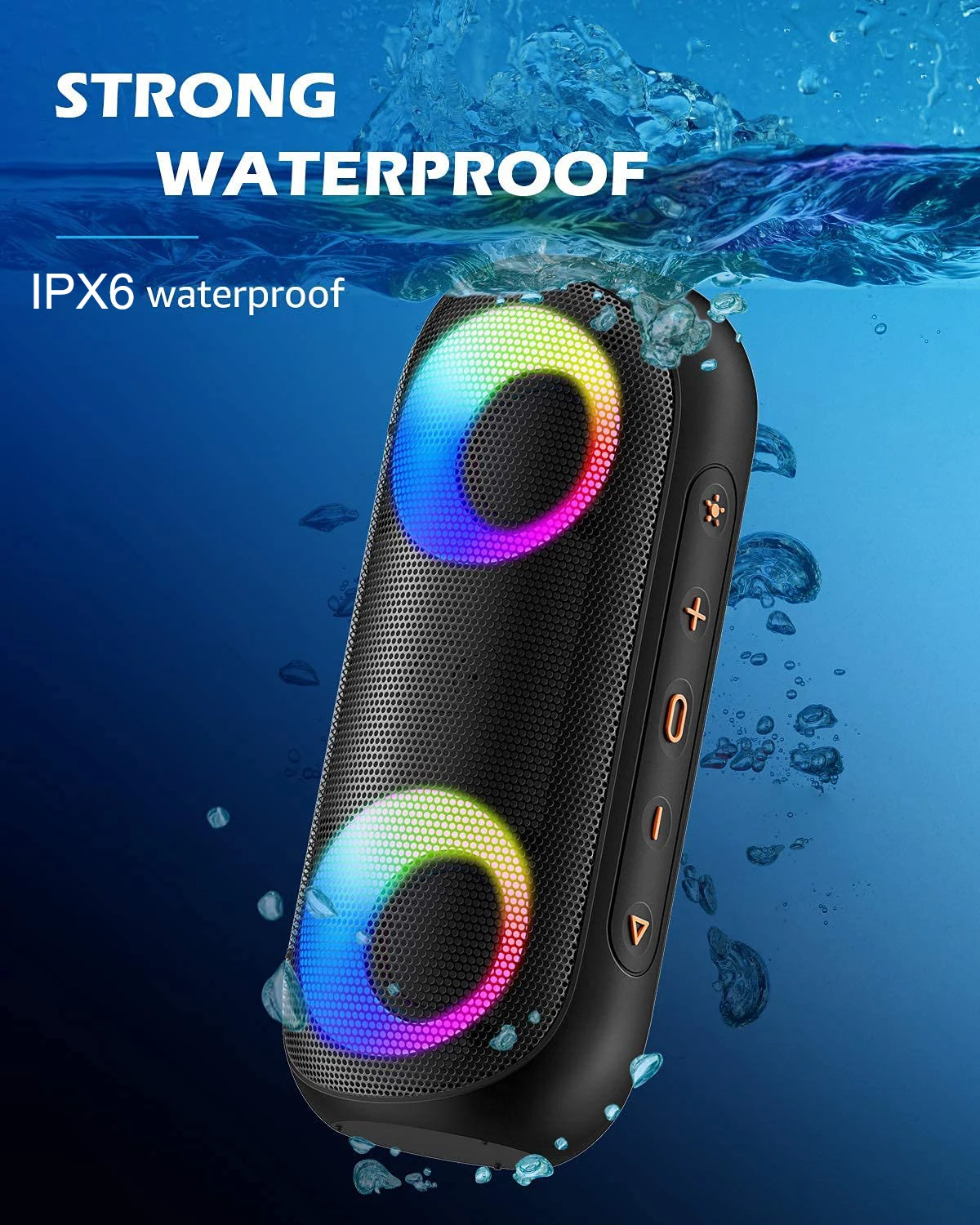 xdobo vibe 50w portable wireless bluetooth speaker colored lights deep bass with subwoofer ipx5 waterproof soundbox music center free global shipping