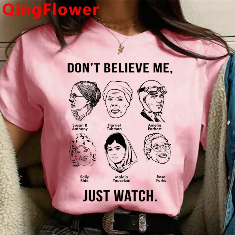 Феминистская девушка Power Grl Pwr Feminism Футболка Летний Топ Женская эстетика ulzzang