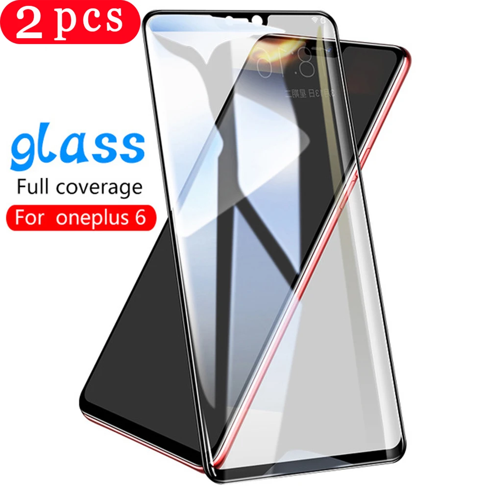 2 шт. для oneplus 7 7T pro закаленное стекло полное покрытие защита экрана телефона 6 6T 5 5T