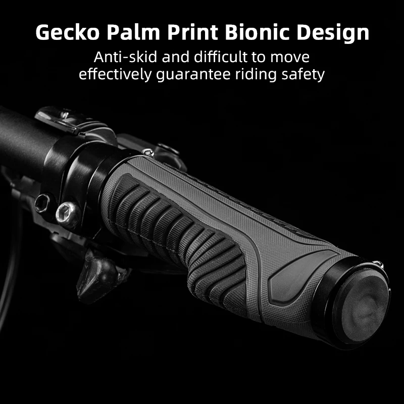 Велосипедные ручки ROCKBROS Нескользящие из резины с двойным замком ударопрочные