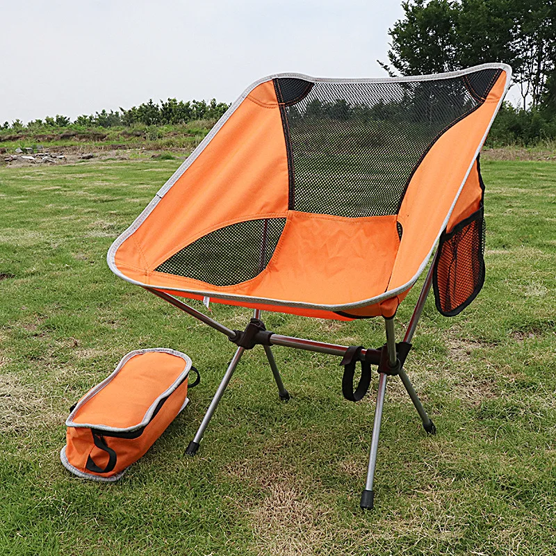 저렴한 야외 접이식 비치 의자 휴대용 경량 달 공간 의자, 자가 운전 여행 피크닉 레이지 백 낚시 의자