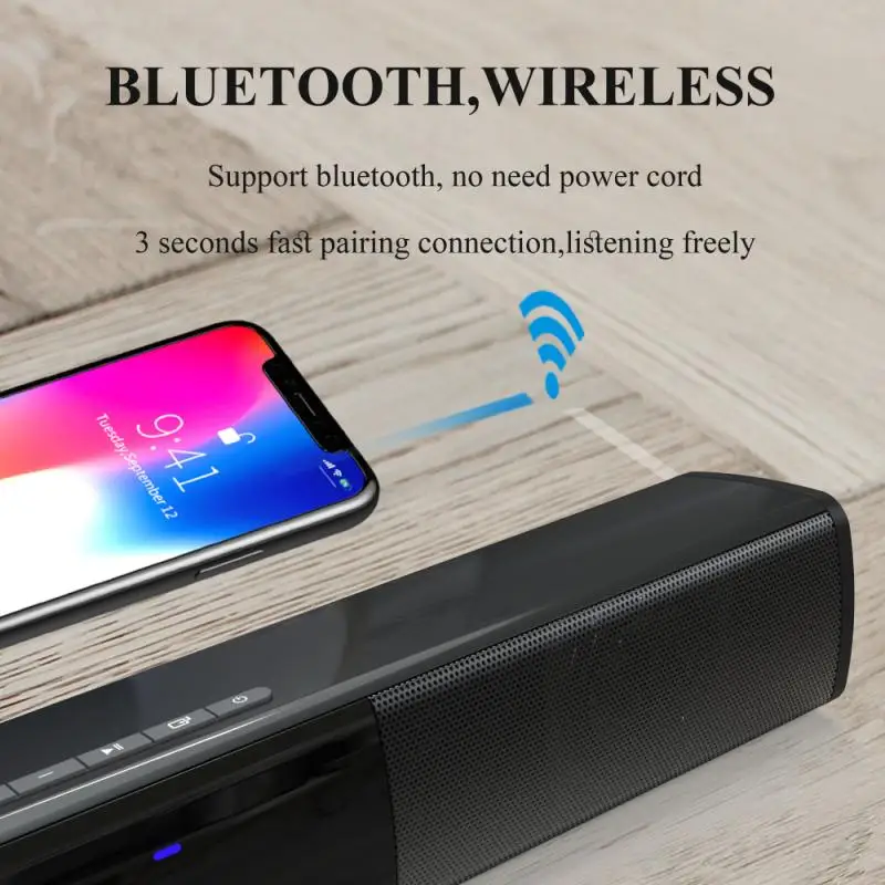 Звуковая панель для телевизора беспроводной динамик Bluetooth 5 0 сабвуфер домашняя