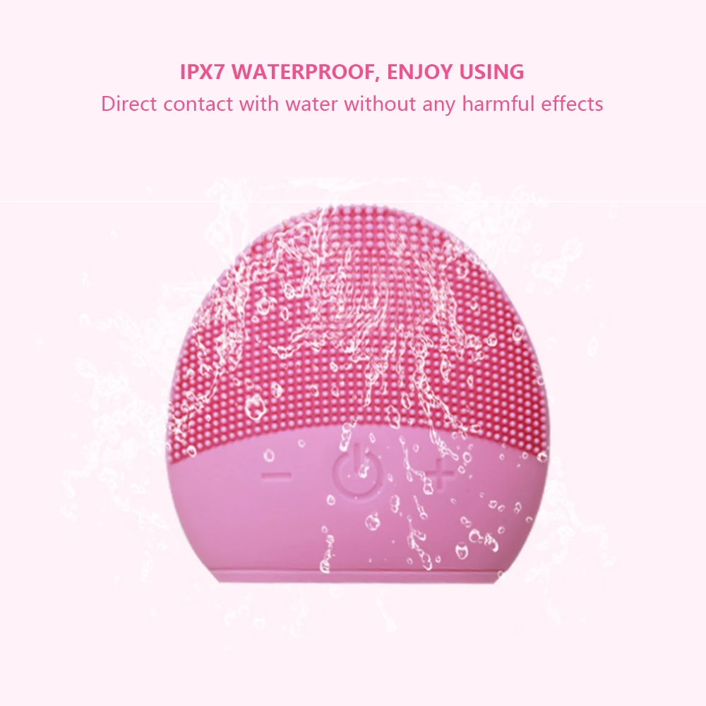 Electric Facial Cleansing Brush Mini Skin Scrubber Pore Dirts Cleanse Anti Wrinkle Silicone Tools | Красота и здоровье