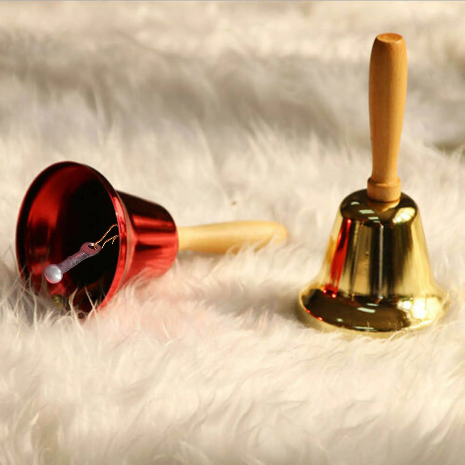 

Рождественский колокольчик, золотые, красные колокольчики с Санта-Клаусом, Праздничные рождественские украшения для благородного приема, ...