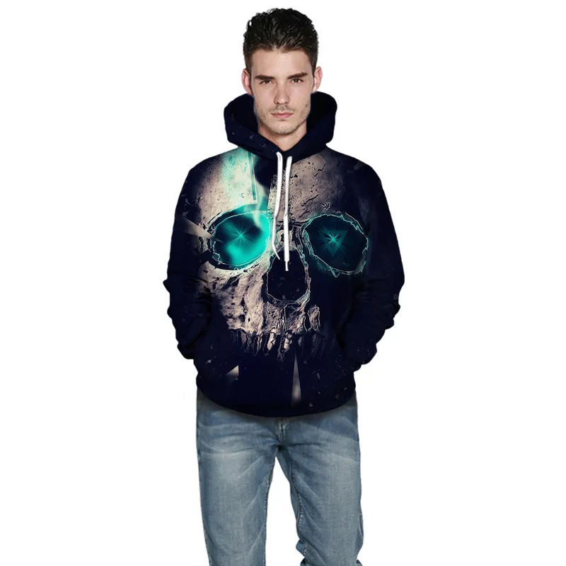 Странные вещи толстовки хип хоп Assassins Creed Хэллоуин Череп 3d печатных мужчин