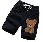 Мужские хлопковые шорты, с эластичной талией, в стиле аниме