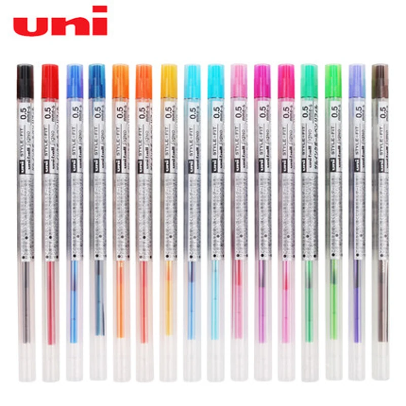Uni style Fit гелевая мульти ручка заправка-0,5 mm-16 цвета черный/синий/золотой/розовый Пишущие принадлежности UMR-109-05