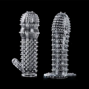 2 шт., многоразовые насадки на пенис с длинным рукавом, шипованные презервативы для мужчин, кольцо на пенис для мужчин, t чехол для полового члена, секс-игрушки для взрослых