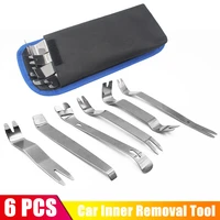 car inner removal tool 6pcs kit auto car radio door clip panel trim dash audio removal installer pry tool with canvas bag