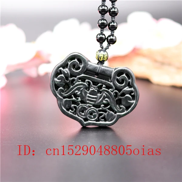 Натуральный черный зеленый китайский нефритовый летучая мышь кулон ожерелье