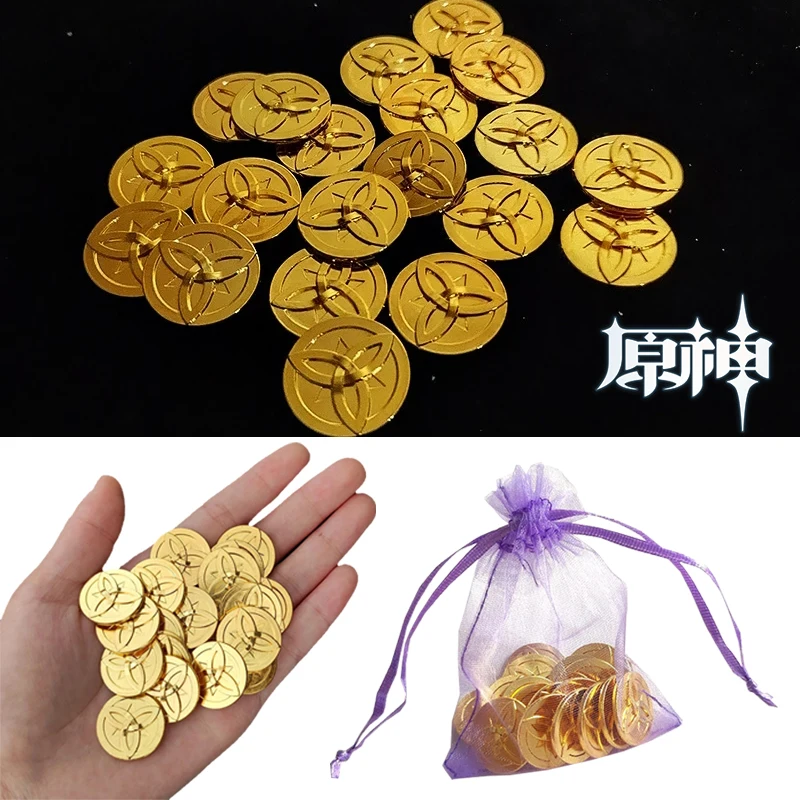 

Genshin Impact Mora Coin Model Genshin Impact Cosplay Accessories Collection Gift Physical Commenmorative For Fans Friends Gift