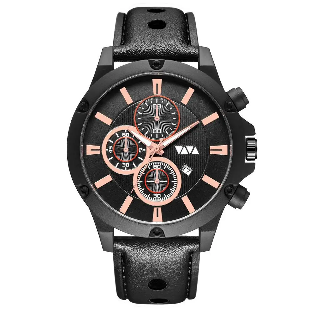 

Nice European And American PopStyle menS Outdoor Sports Quartz Casual Fashion Trend Watch Large Round Hole Breathable Belt Wat