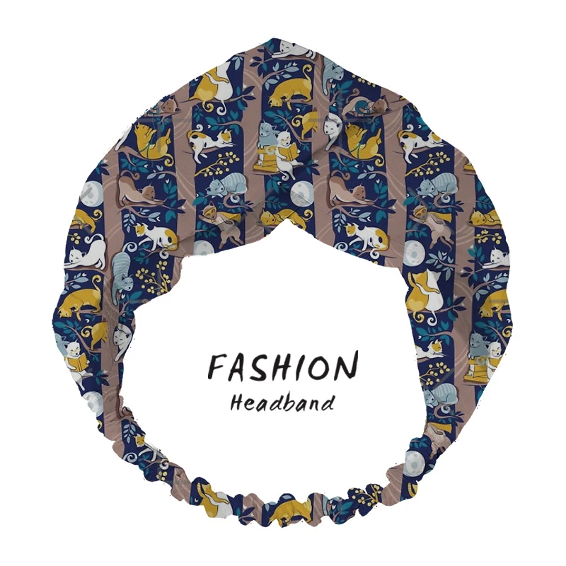 

2020 Women Hair Accessories Summer Bohemian Hair Bands The meadow Print Headbands Cross Bandanas HairBands Scrunchies Headwrap