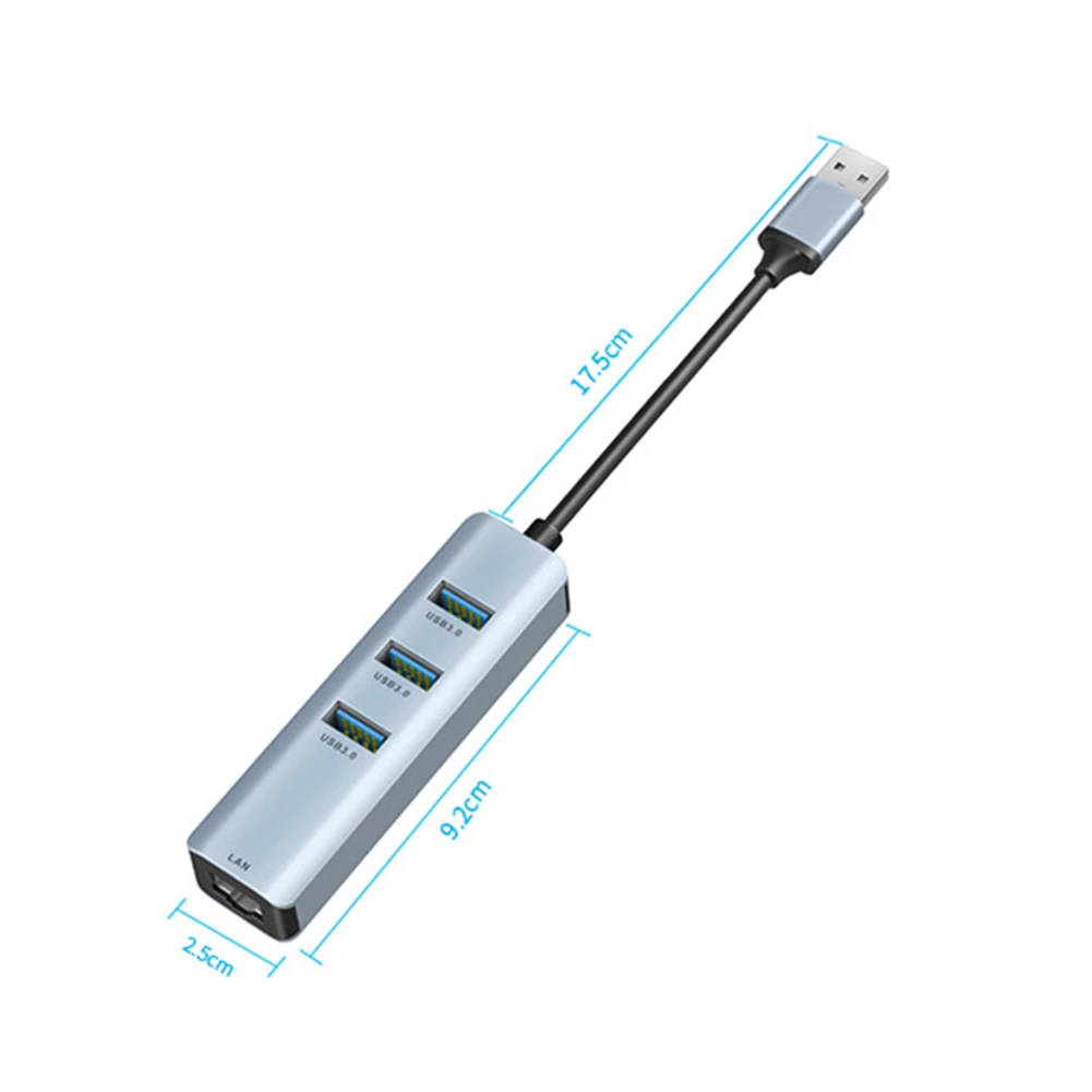 Портативный 4 в 1 usb-хаб USB 3 0 к Rj45 хаб гигабит Ethernet адаптер 1000 Мбит/с сетевая карта Lan