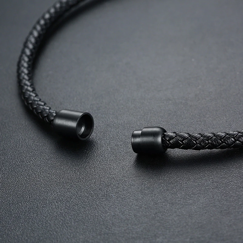 Vnox подвеска в виде трубочки из углеродного волокна браслет для мужчин