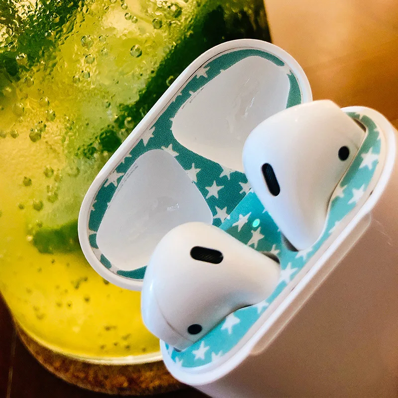 Для Apple AirPods чехол пылезащитный стикер защита кожи персональный s|Аксессуары для