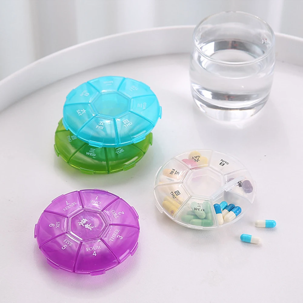 Органайзер для таблеток на неделю дорожный контейнер чехол лекарств 7 дней