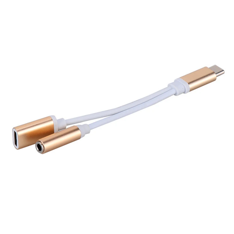 2in1 Тип usb C до 3,5 мм Джек аудио Разветвитель USB C наушники кабель, адаптер для зарядки USB-C до 3,5 на обоих концах для подключения внешних устройств к автомагнитоле для мобильного телефона