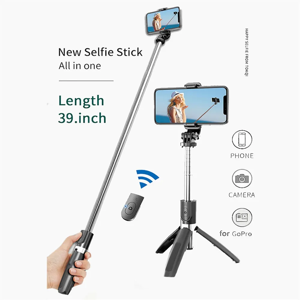 

3 In 1 Bluetooth Wireless Selfie Stick Tripod Foldable Monopods Universal For Smartphones For Gopro Sports Action Camera