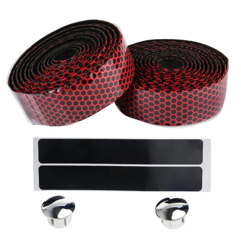 

Bike Bicycle Sports Handlebar Tape Faux Leather Wrap Bar Plug Non-slip Road Sports Bike Handle Wraps