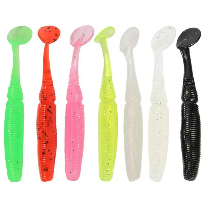 

6pcs Soft Worm Bait Fishing Lure Grub Worm Artificial Silicone Soft Lure