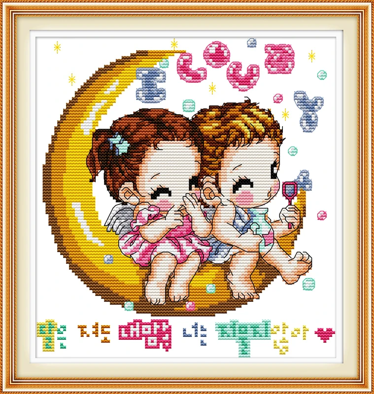 

Набор для вышивки крестиком Sweet moon 14ct 11ct, с рисунком, для рукоделия, рукоделия «сделай сам»
