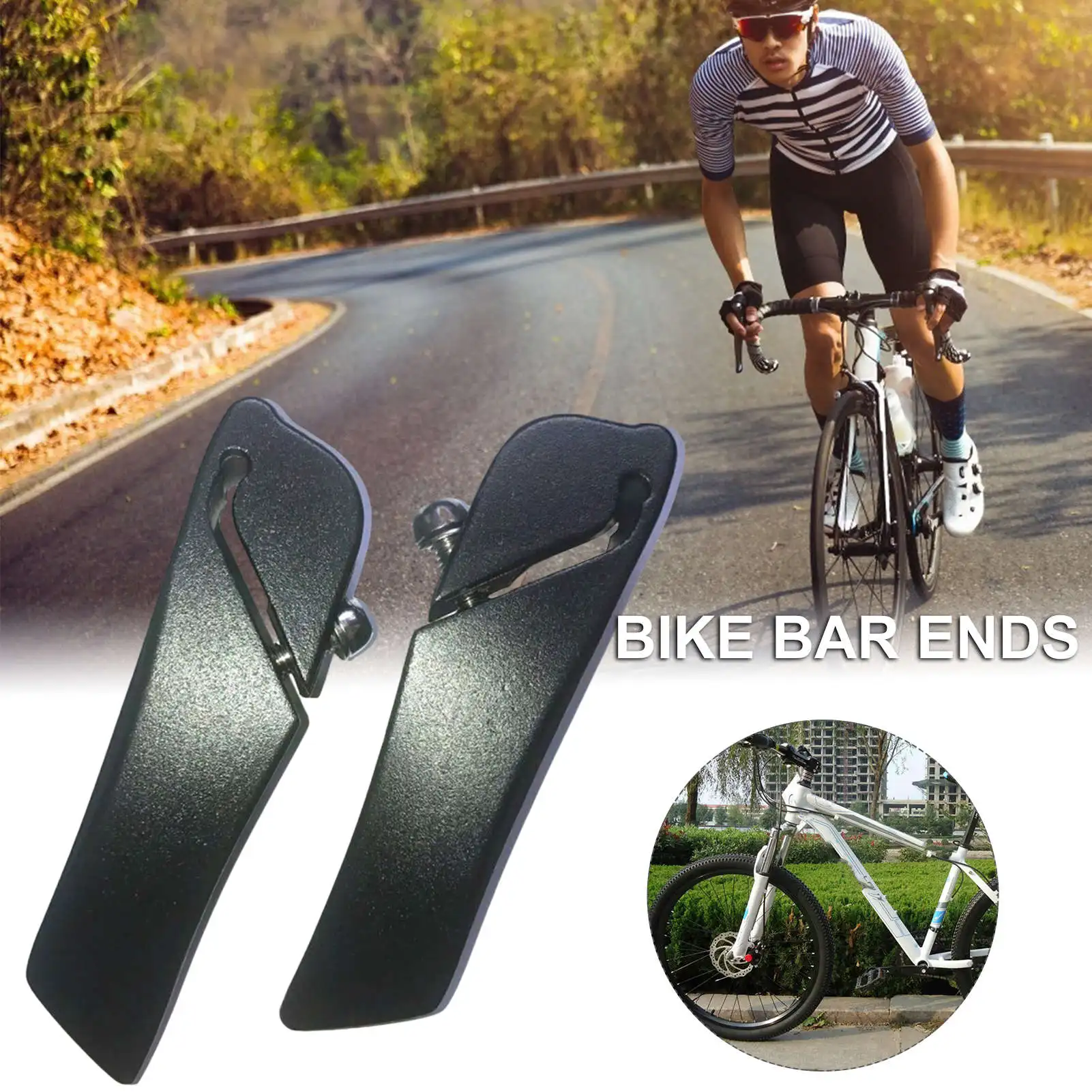 

Aluminum alloy mountain bike mountain bike handlebar rod end fittings anti-oxidation and anti-impact 1 pair of bicycle fittings