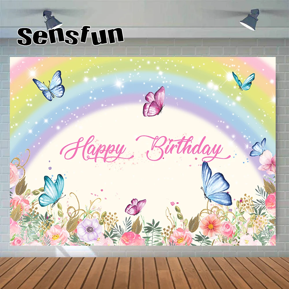 Sensfun красивых девушек День рождения фон для фотосъемки с принтом радуги