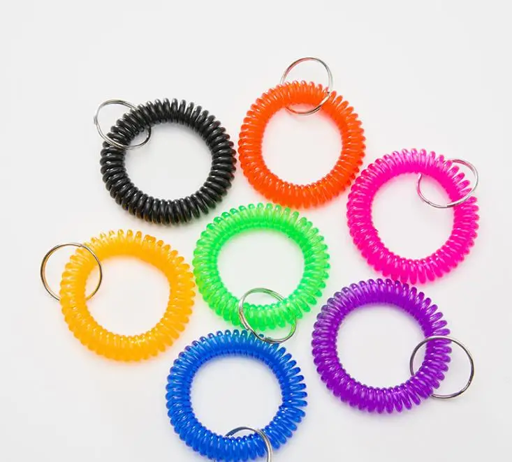 値段 カラフルな春スパイラル手首コイル柔軟なスパイラルコイルリストバンドキーリングチェーンキータグのためジムプールSN313