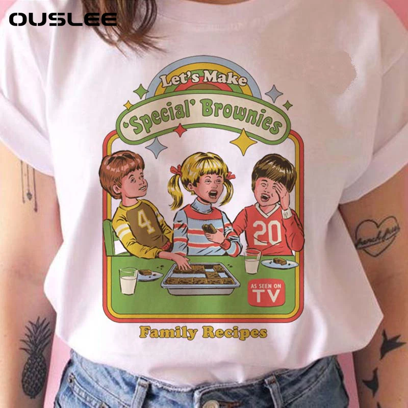 OUSLEE Death Demon Harajuku T Shirt Women Summer Satanist T-shirt Female Casual Evils Fairy Series Top Tees Streetwear Tee Shirt