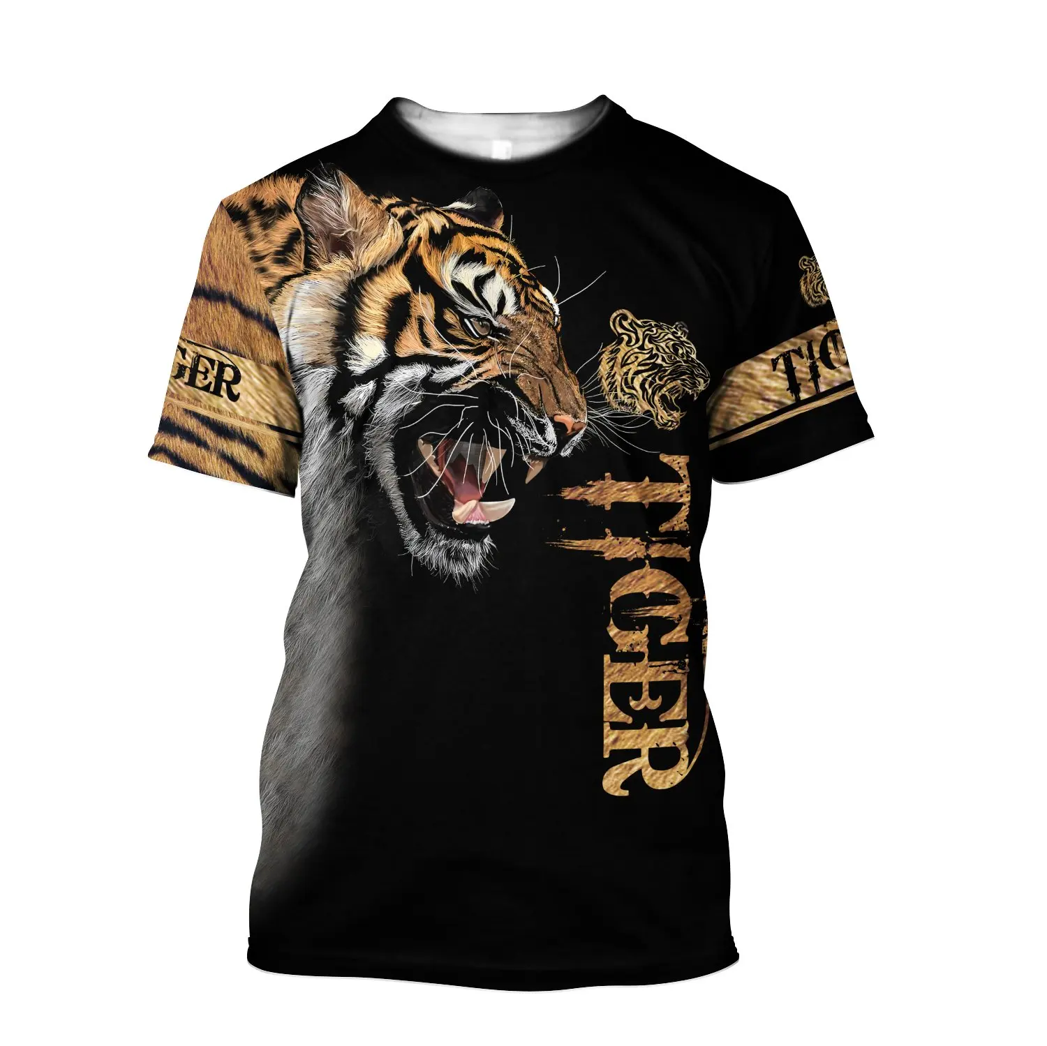 

2021 Summer Men t-shirt Premium Tiger Skin 3D Printed T-Shirt Harajuku Casual short Sleeve Tee shirts Unisex tops