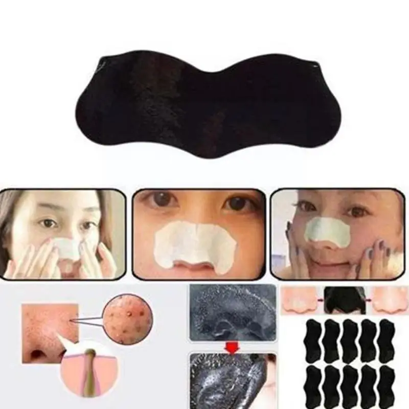 

Bamboo Charcoal Blackhead Remover Mask Black Dots Spots Treatment Sticker Nose Acne Clean Pore Strips Mask Deep Nose Cleane N5A3