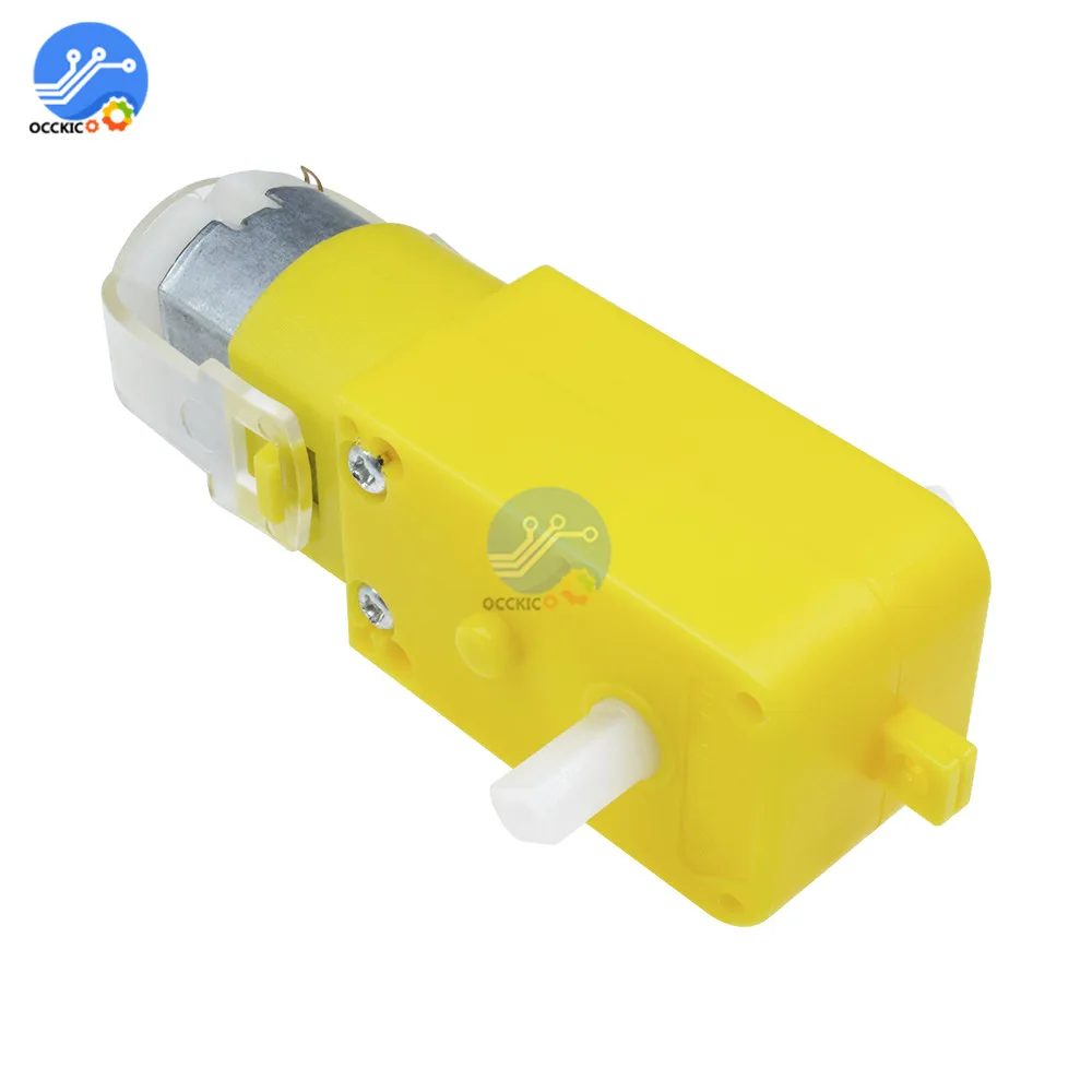 Редукторный двигатель постоянного тока 3В 6В с двойным валом мотор TT для колесных