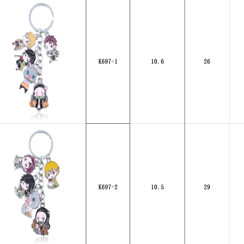 RJ аниме Demon Slayer Kimetsu no Yaiba брелок Tanjirou Nezuko Zenitsu Inosuke косплей держатель для ключей