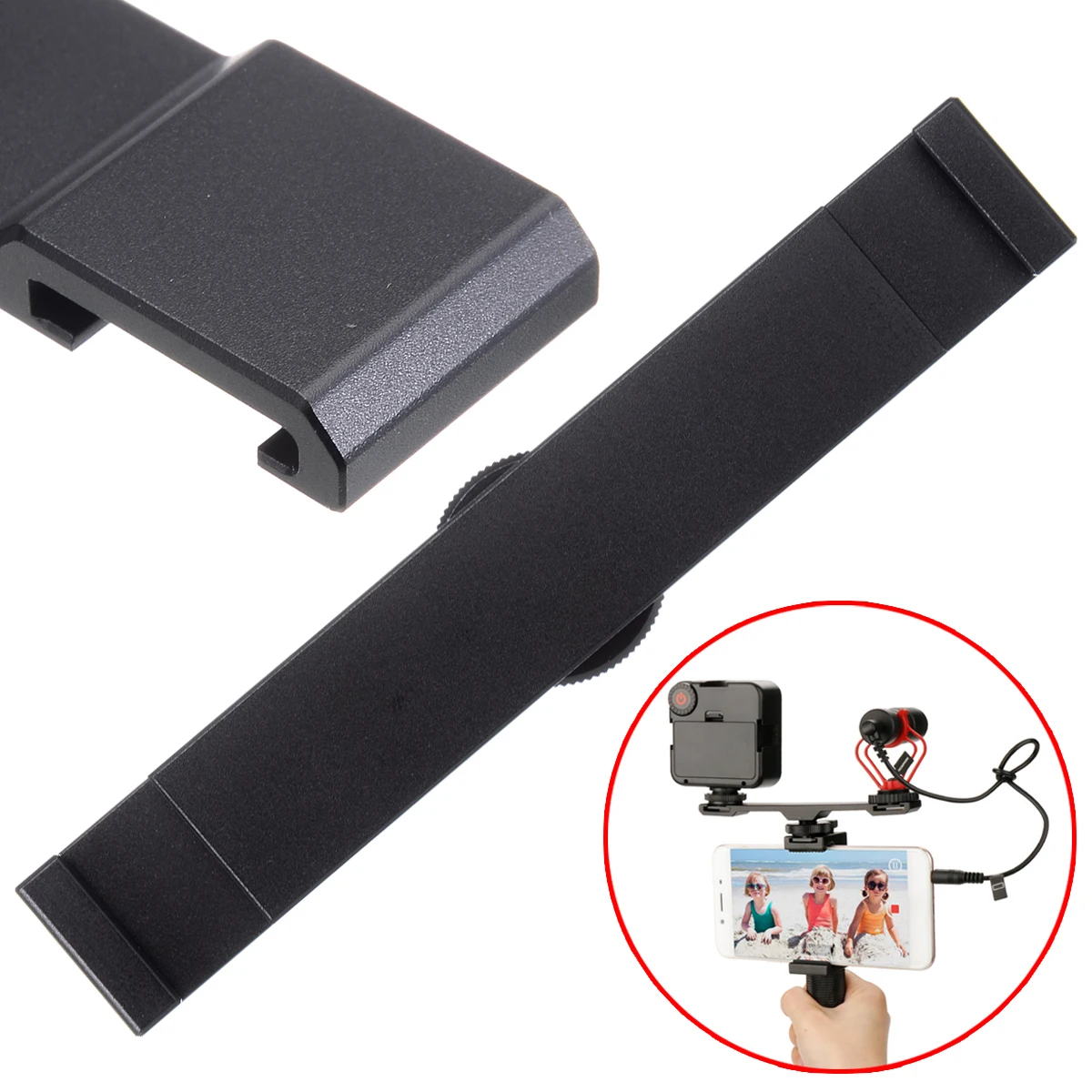 1 шт. двойной удлинитель с креплением на горячий башмак черный кронштейн для