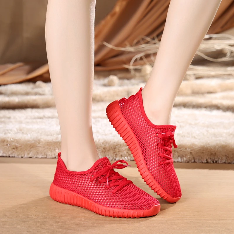 

Women Sport Shoes Mesh Breathable Fly Weave Shoes All-match Vulcanized Shoes Tenis Feminino Sneakers Zapatillas Casual Shoes