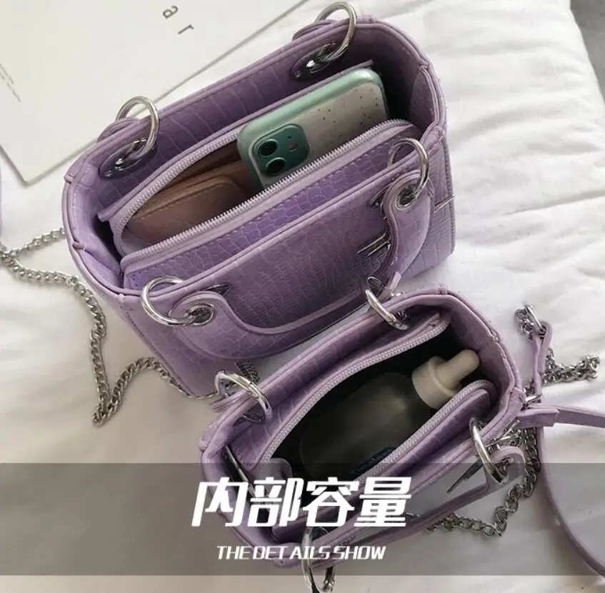 Женский квадратный кошелек тоут с узором под крокодила новинка 2020 женская