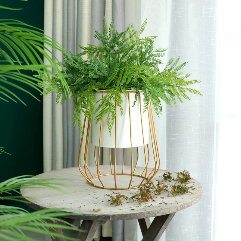 

Скандинавский Золотой Железный кронштейн бочка для цветов металлический пол украшение цветочный горшок цветочное украшение цветочный гор...