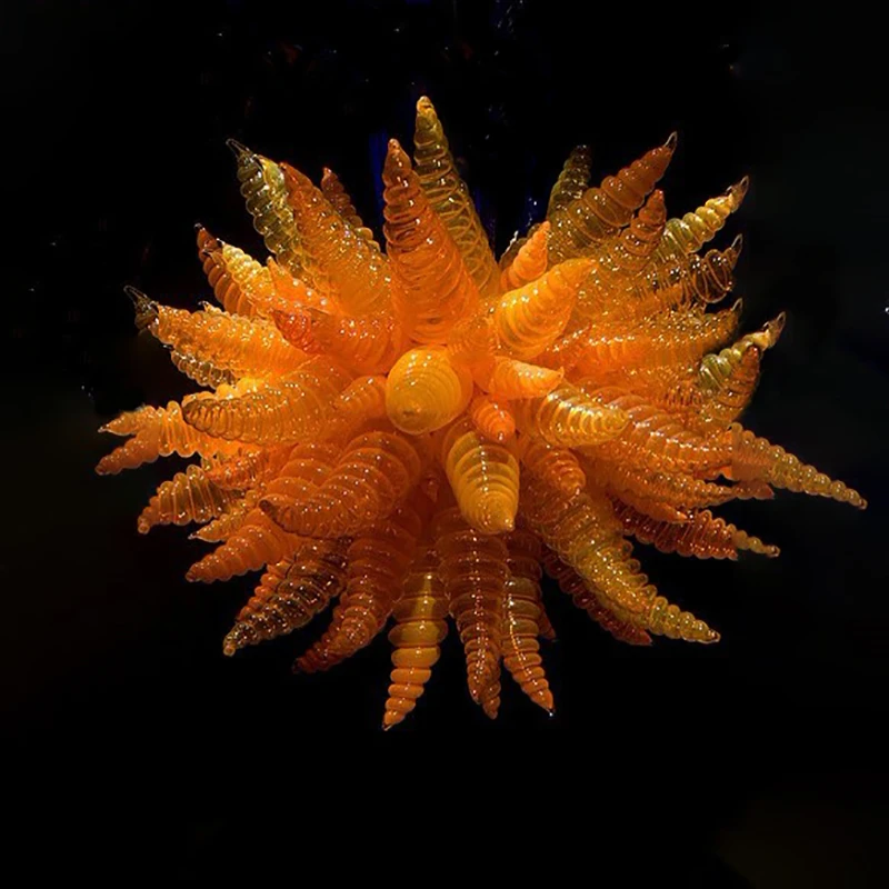 

Antique Amber Orange Glass Ball Hanging Chandeliers Led Light fixture Coffee Shop Kids Room Dining Room Living Room Bedroom