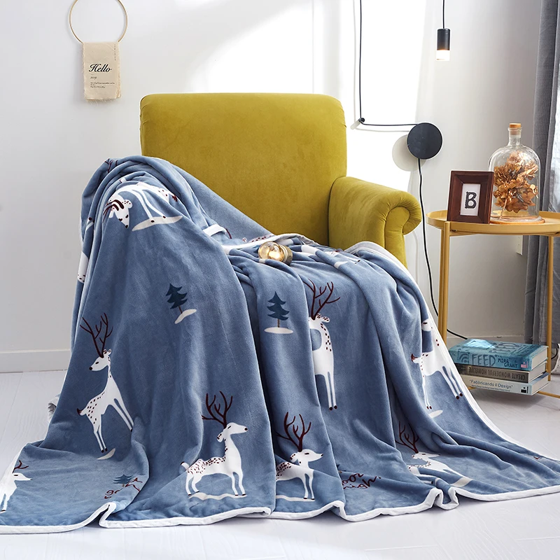 Одеяла с оленями Мультяшные стеганые одеяла двойные Полноразмерные королевские