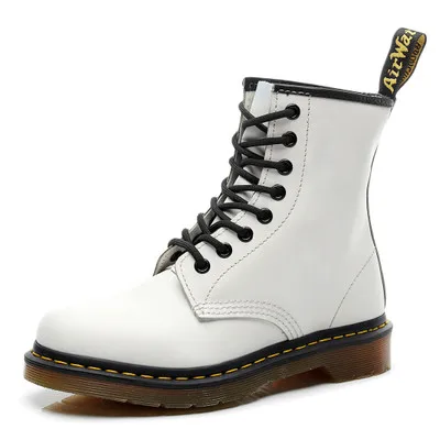 Ботинки для влюбленных; doc martins; Ботинки martin в британском стиле в винтажном стиле; классический костюм унисекс; Ботинки martin из натуральной кожи; мужские Shoes35-45 в байкерском стиле на толстом каблуке