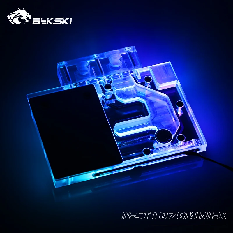 Водяной блок Bykski GPU для ZOTAC GeForce GTX 1070MINI графическая карта 12 в RGB или 5 В A Mobo AURA SYNC N