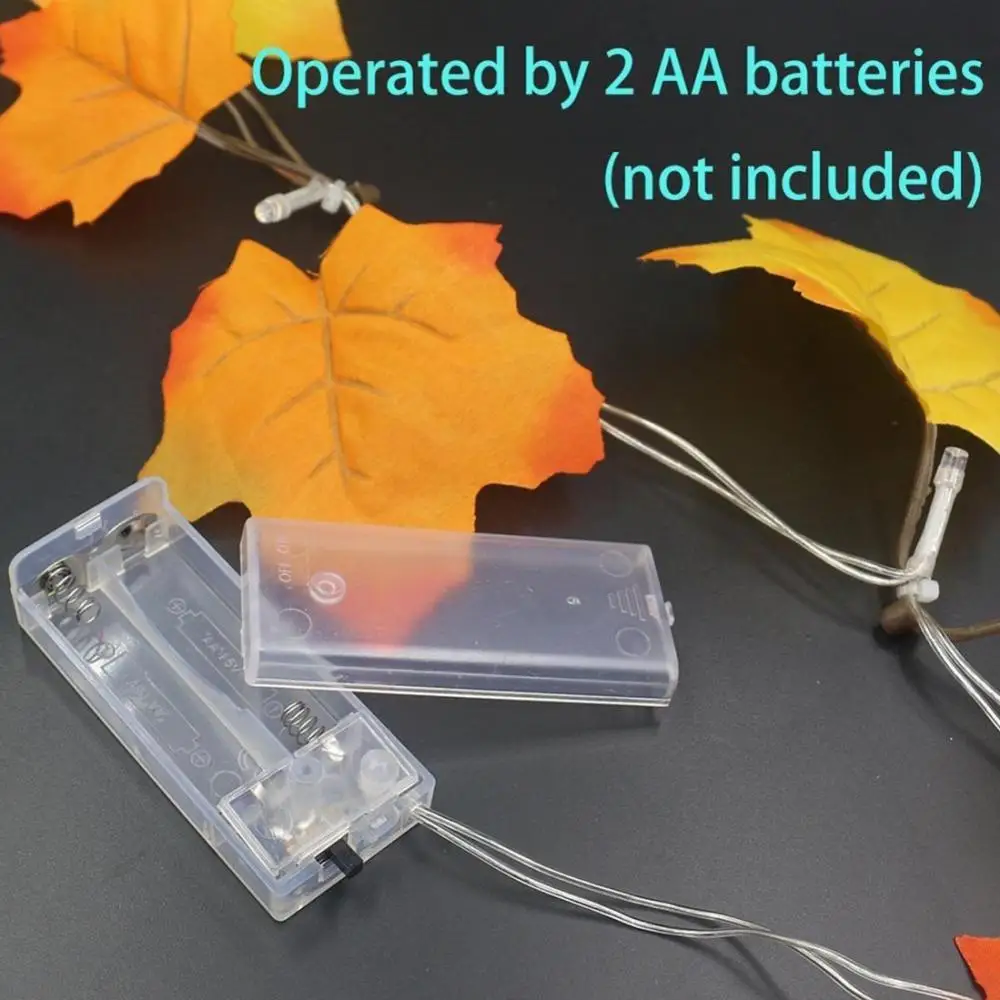 Искусственный Кленовый листовой струнный светильник s 2 м/20 светодиодный осенний