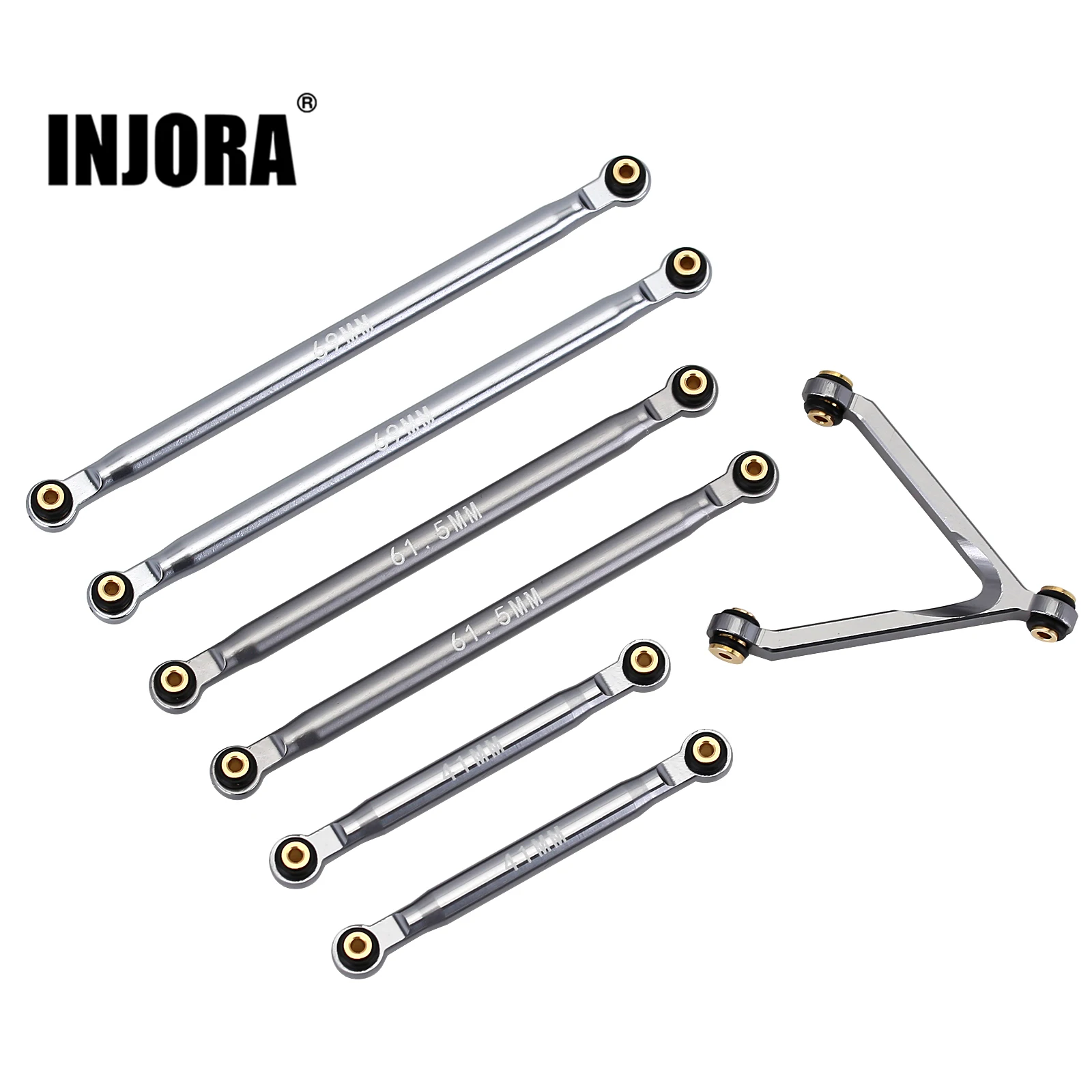 

INJORA CNC Aluminum Chassis Links for 1/24 RC Crawler Car LWB 133.5mm Axial SCX24 Deadbolt AXI90081 B17 AXI00004 Upgrade Part