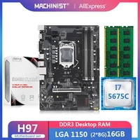 jginyue h97 motherboard lga 1150 set kit with intel i7 5675c cpu processor and ddr3 16gb28gb desktop memory ram h97m vh plus