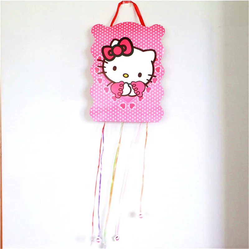Pinata-1pack 1 шт., розовый рисунок hello kitty, 108*180 см, для украшения дня рождения, Детские вечерние принадлежности, одноразовая посуда, скатерть для душа ребенка - Цвет: Pinata-1pack