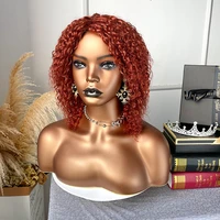 xishixiuhigh quality synthetic protein filamen hair wig kinky curly water weave wigs with bangs for black women afro african wig