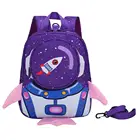 Школьные ранцы для девочек и мальчиков, рюкзак с 3D ракетами и защитой от потери, детские подарки для учеников